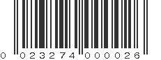 UPC 023274000026