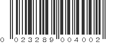 UPC 023289004002