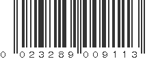 UPC 023289009113