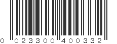 UPC 023300400332