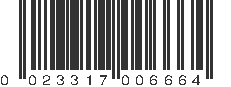 UPC 023317006664