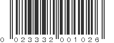 UPC 023332001026