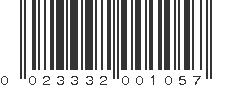 UPC 023332001057