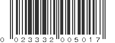 UPC 023332005017