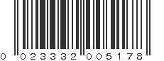 UPC 023332005178