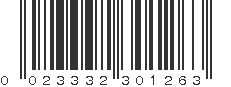 UPC 023332301263