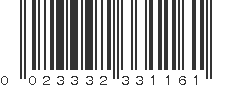 UPC 023332331161