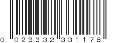 UPC 023332331178