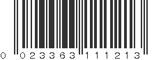 UPC 023363111213