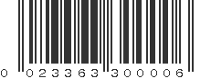 UPC 023363300006