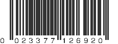 UPC 023377126920