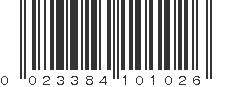 UPC 023384101026