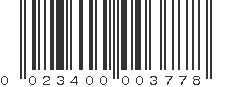 UPC 023400003778