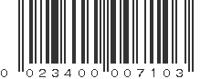 UPC 023400007103