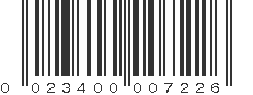 UPC 023400007226