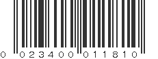 UPC 023400011810