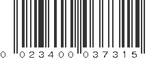 UPC 023400037315