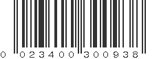 UPC 023400300938