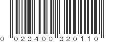 UPC 023400320110