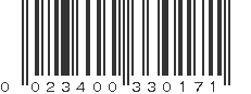 UPC 023400330171