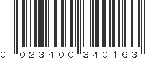 UPC 023400340163