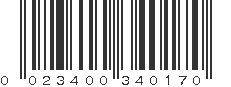 UPC 023400340170