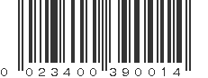 UPC 023400390014