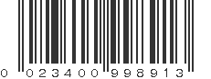 UPC 023400998913