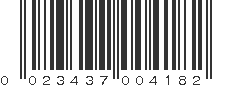 UPC 023437004182