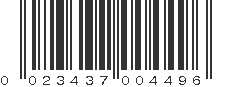 UPC 023437004496