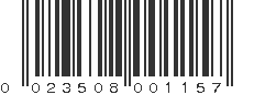 UPC 023508001157