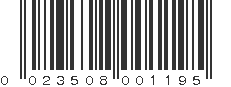 UPC 023508001195