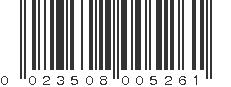 UPC 023508005261