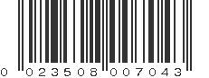 UPC 023508007043