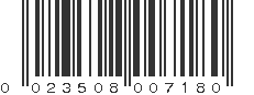 UPC 023508007180