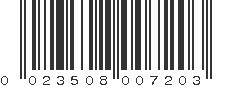 UPC 023508007203