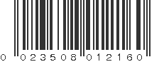 UPC 023508012160