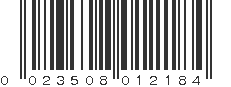 UPC 023508012184