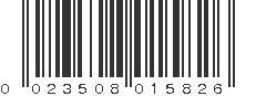 UPC 023508015826