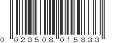 UPC 023508015833