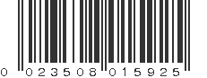 UPC 023508015925