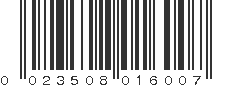 UPC 023508016007