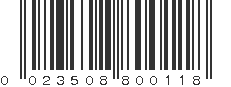 UPC 023508800118