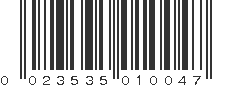 UPC 023535010047