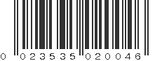 UPC 023535020046