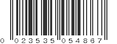 UPC 023535054867