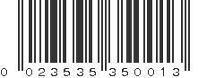 UPC 023535350013