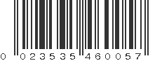 UPC 023535460057