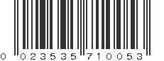 UPC 023535710053