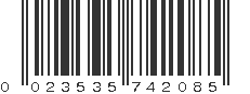 UPC 023535742085